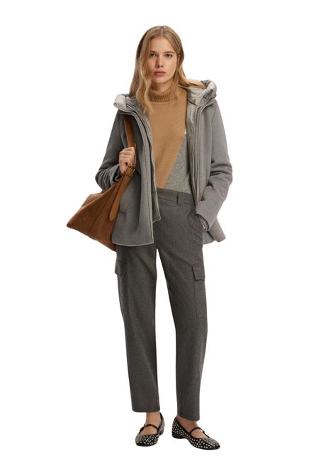 Giaccone imbottito in panno soft - GRIGIO CHIARO Emme Marella | SORRISO010